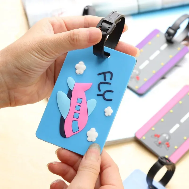 Cute PVC Plane Letters Luggage Tags