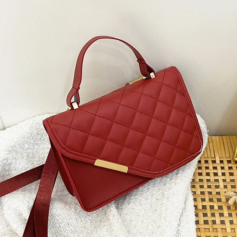 Daily Plaid Rhombic Patchwork Zipper Bags(5 Colors)