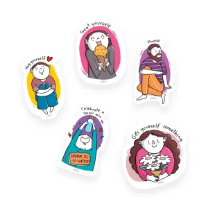 Decal Stickers / Self Care - Set of 5