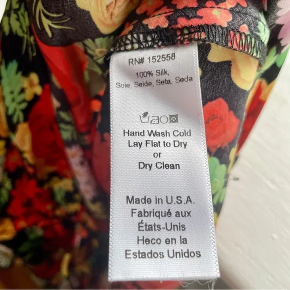 Delfi Silk Floral Skirt with Ruching &amp; Ruffle