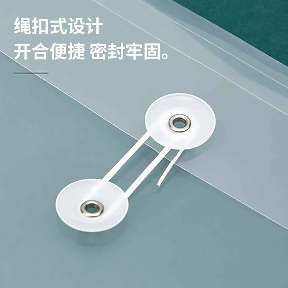 Deli A4 Transparent Document Bag with White String Closure