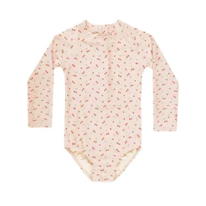 Delphine Cherries Rashguard One-Piece Suit
