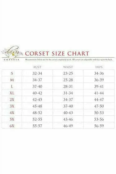 Deluxe Black Cotton Steel Boned Corset with Zipper