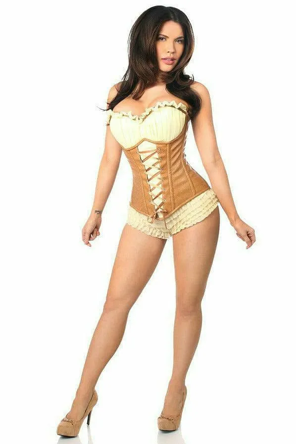 Deluxe Faux Leather Steel Boned Ren Faire Corset