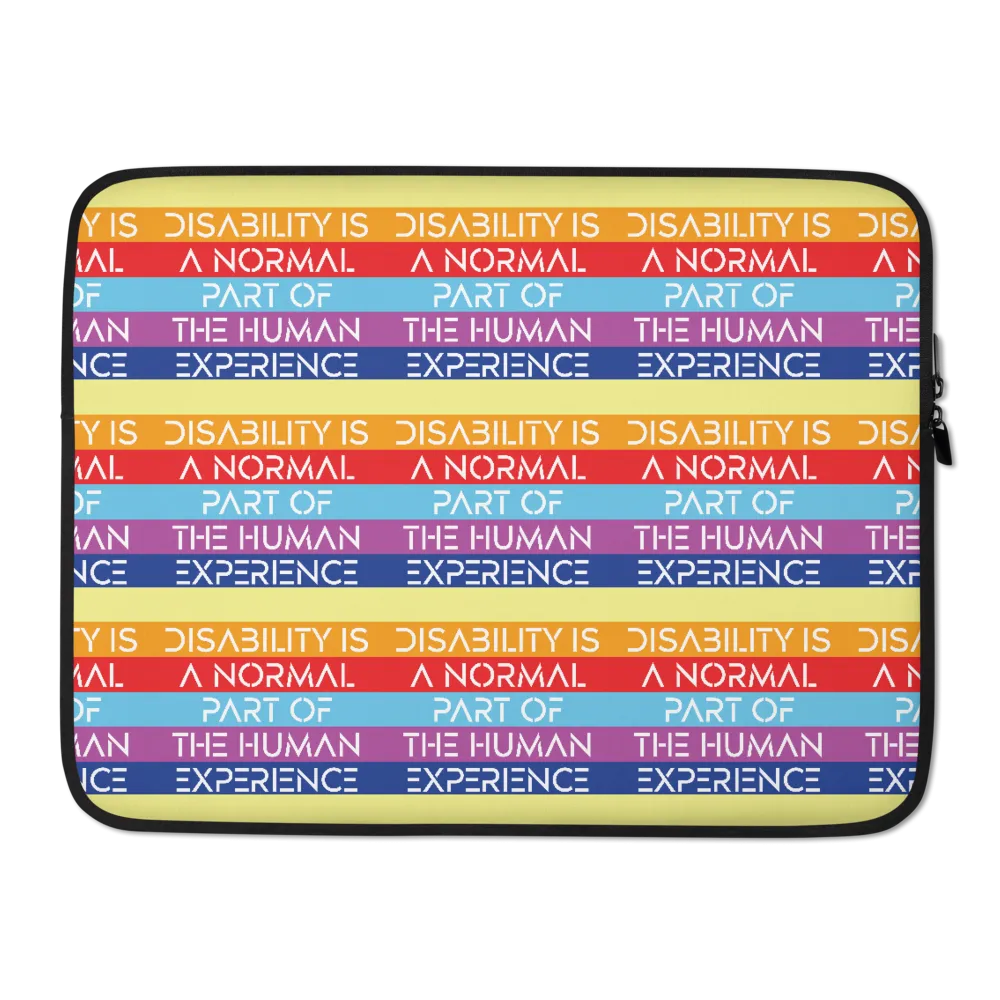 Disability is a Normal Part of the Human Experience (Pattern) Laptop Sleeve