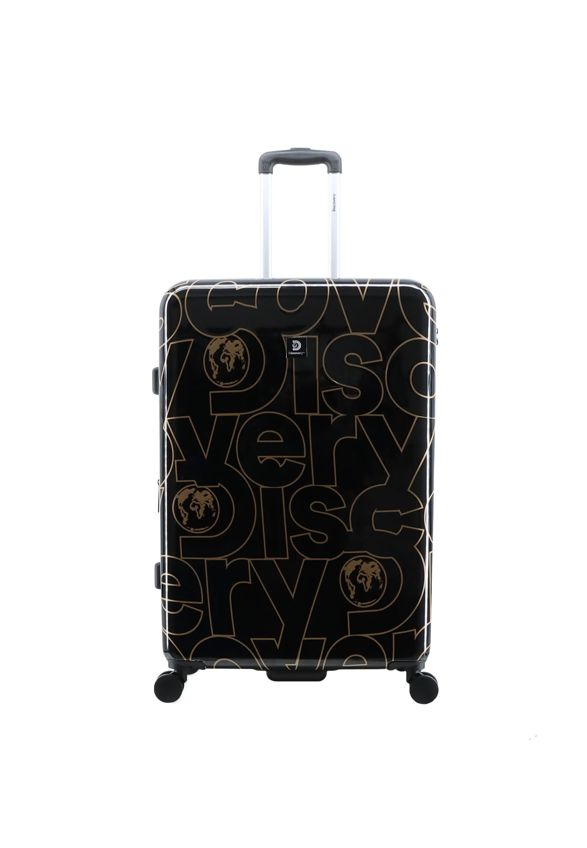 Discovery Gold Hard Luggage / Trolley / Suitcase With Print