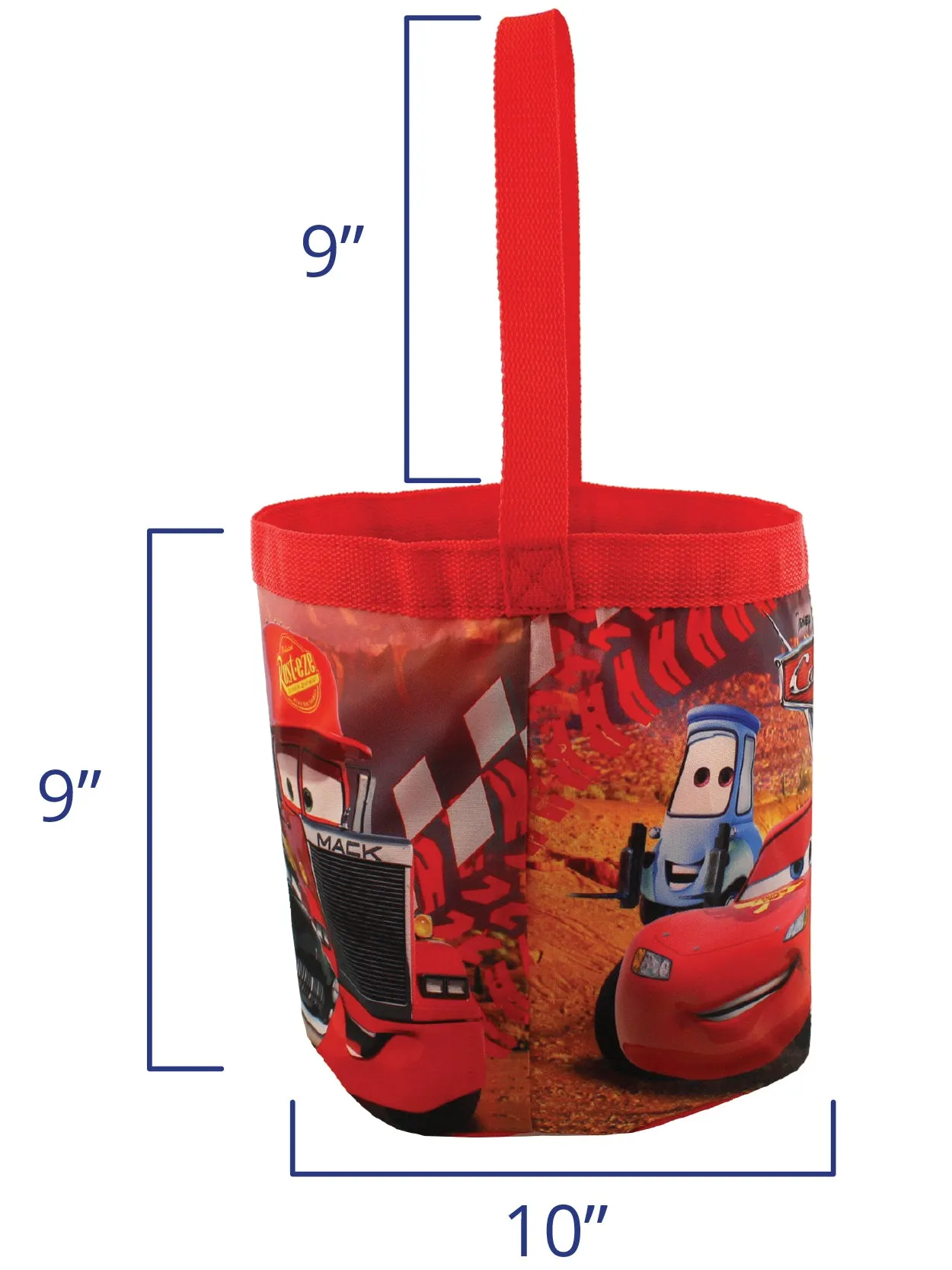 Disney Cars 3 Collapsible Bucket Tote Bag
