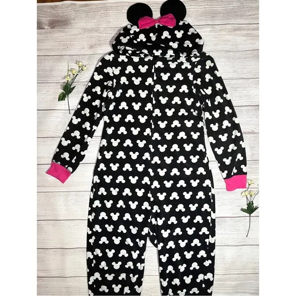 Disney Minnie Mouse Hooded Adult Pajama Onesie