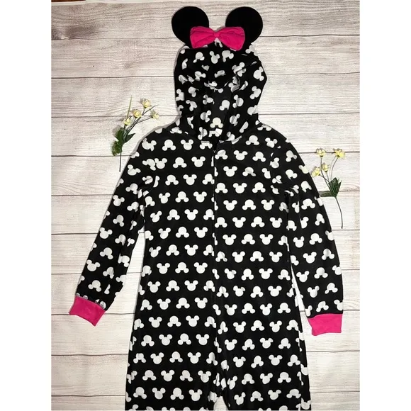 Disney Minnie Mouse Hooded Adult Pajama Onesie