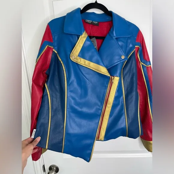Disney Ms Marvel Faux Leather Jacket NWT Size Medium