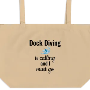 Dock Diving is Calling X-Large Tote/ Shopping Bags