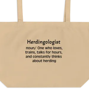 Dog Herding "Herdingologist" X-Large Tote/Shopping Bags