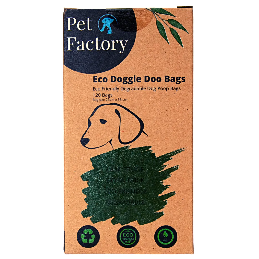 Dog Poop Bags, Eco Doggie Doo Bags [120 Bags / 8 Rolls]