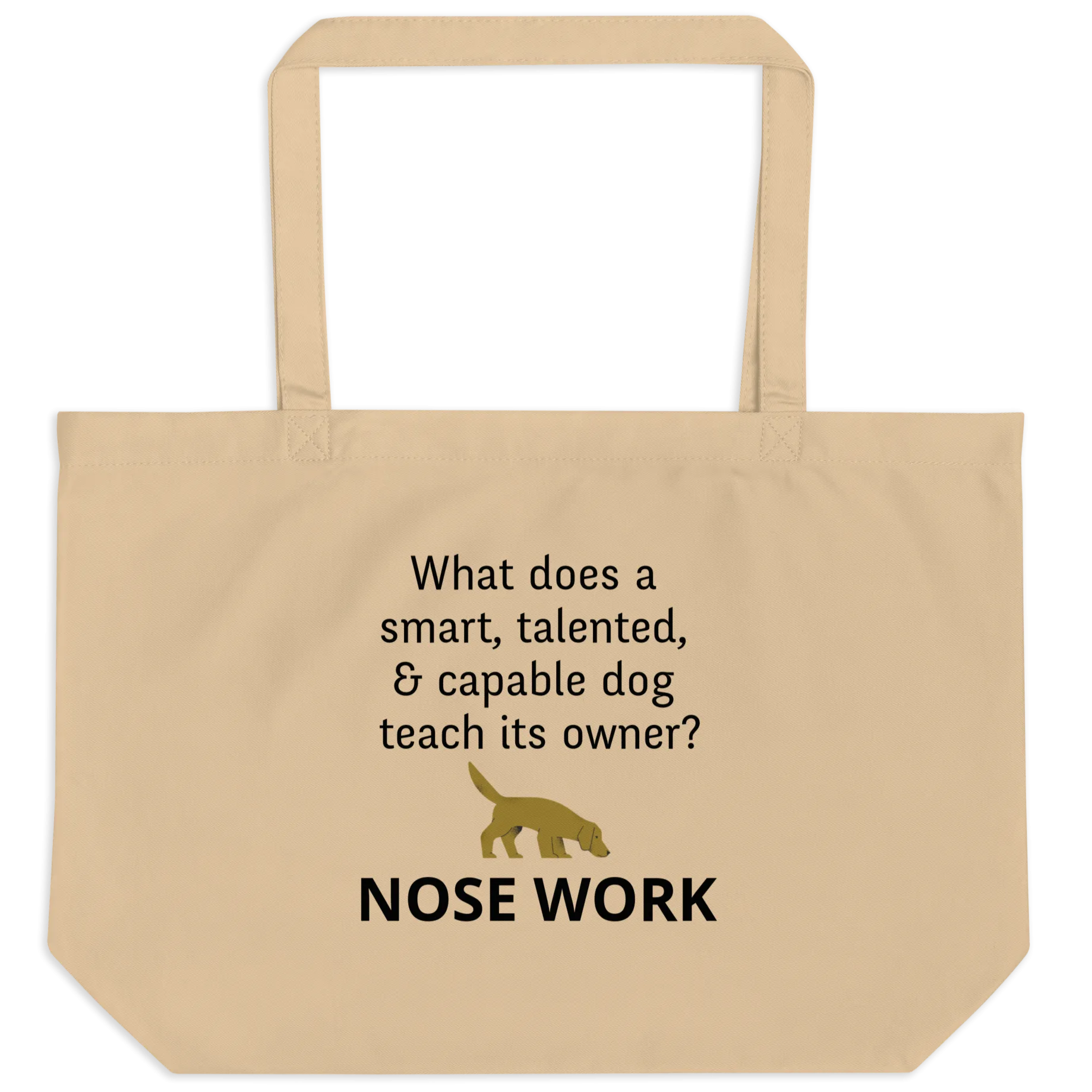 Dog Teaches Nose Work X-Large Tote/ Shopping Bags