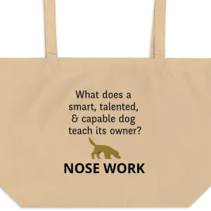 Dog Teaches Nose Work X-Large Tote/ Shopping Bags