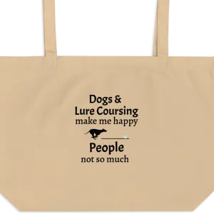 Dogs & Lure Coursing Make Me Happy X-Large Tote/ Shopping Bags
