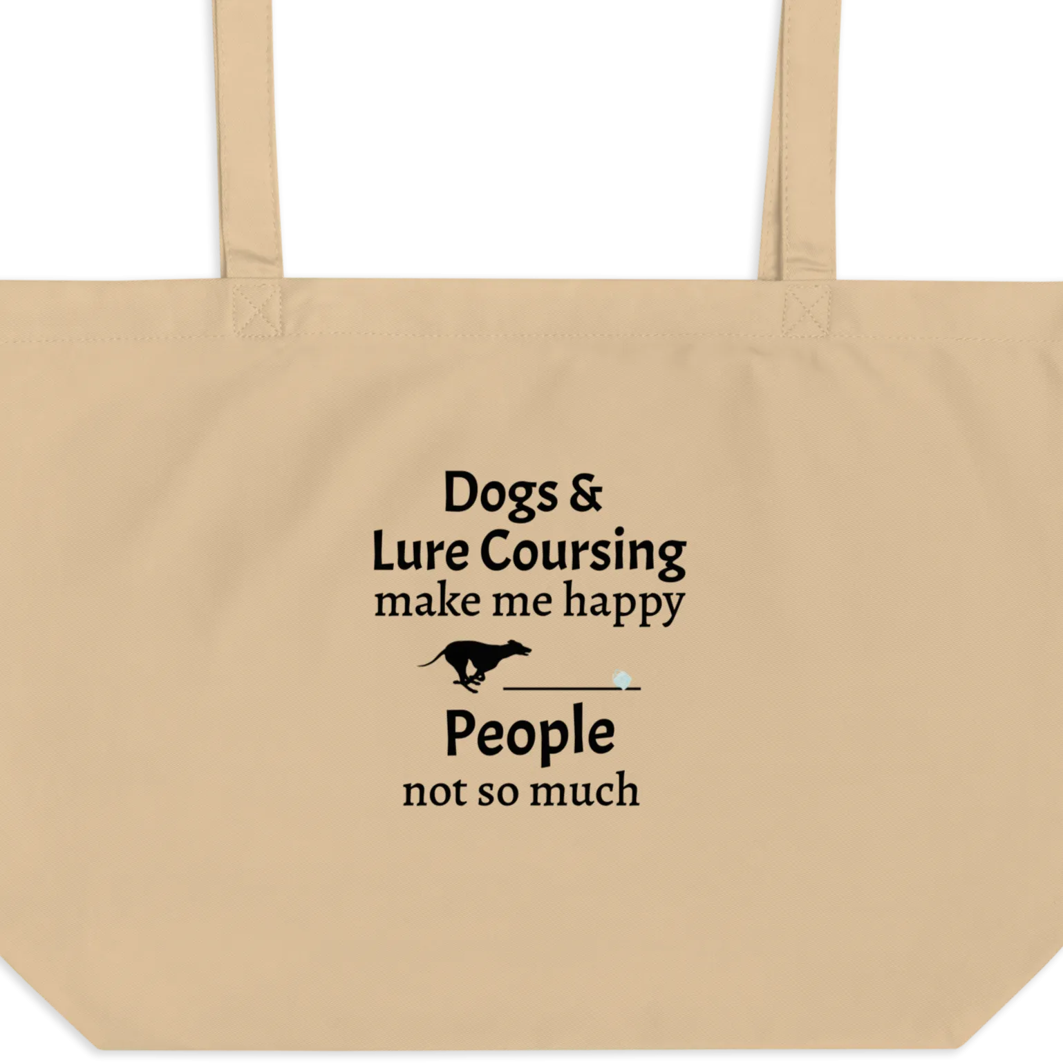 Dogs & Lure Coursing Make Me Happy X-Large Tote/ Shopping Bags