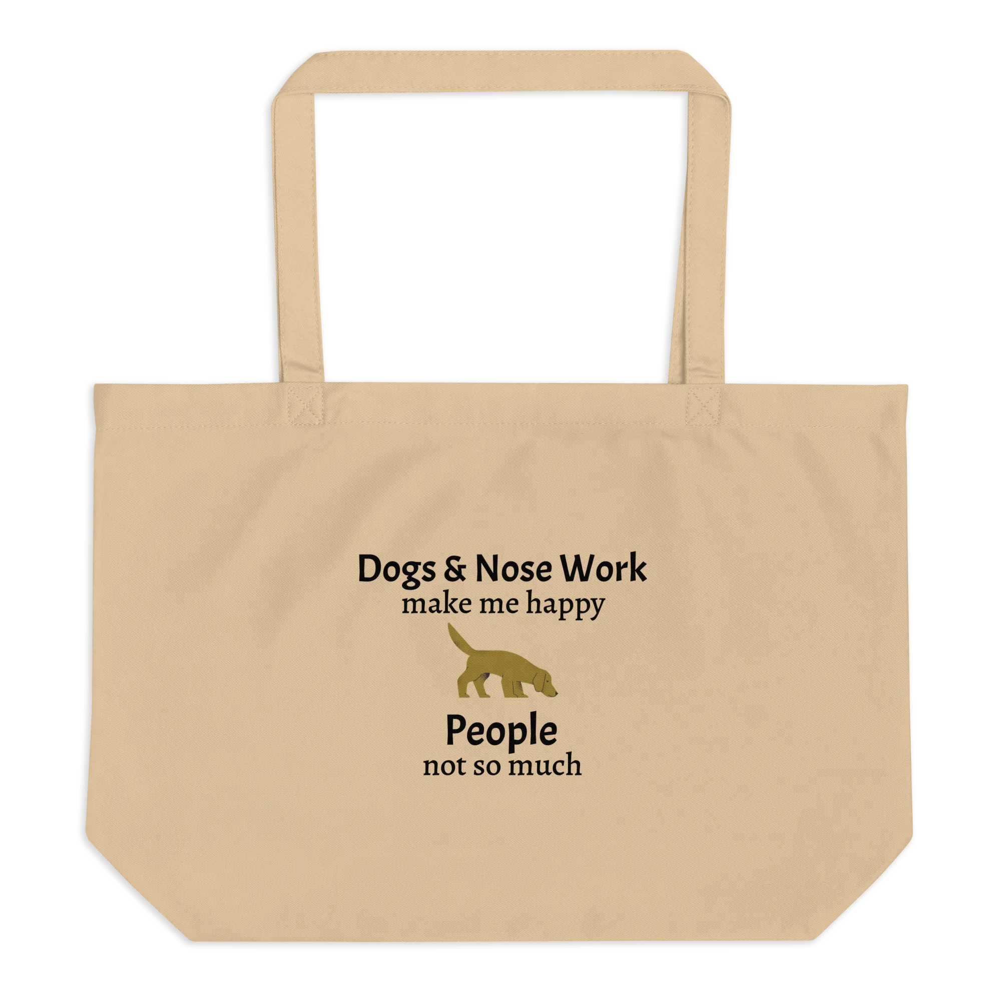 Dogs & Nose Work Make Me Happy X-Large Tote/ Shopping Bags