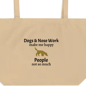 Dogs & Nose Work Make Me Happy X-Large Tote/ Shopping Bags