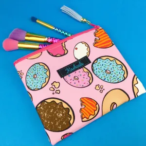 Donuts Clutch, Small makeup bag. Kasey Rainbow Design.