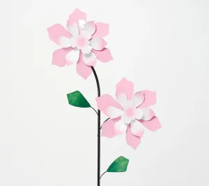 Double Flower Spinner, Pink,6"x25"x62.5"inches