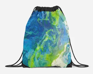 Drawstring Sling Bag, River Dreams