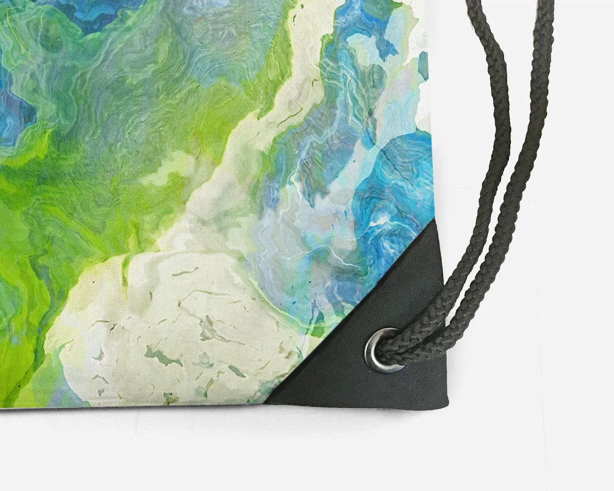 Drawstring Sling Bag, River Dreams