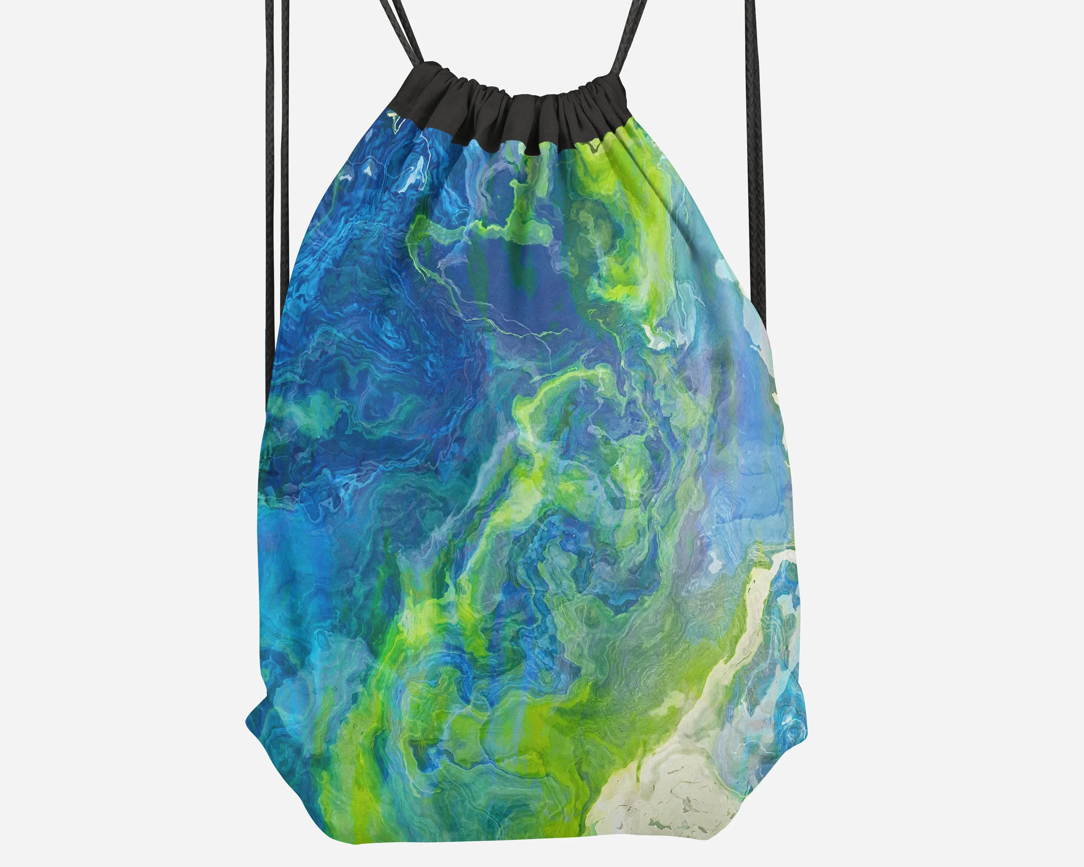 Drawstring Sling Bag, River Dreams