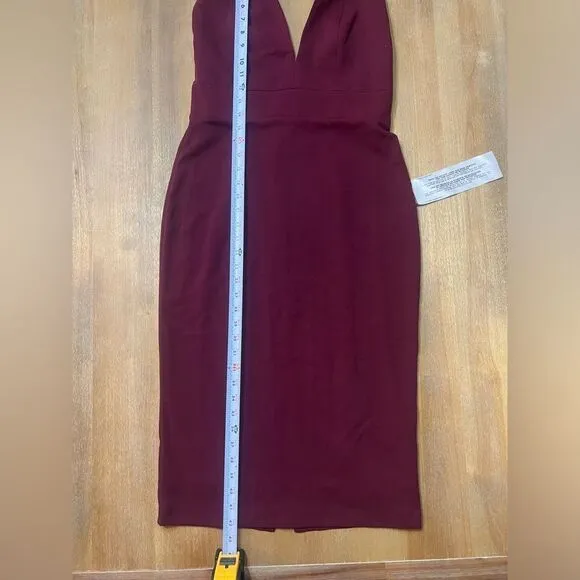 Dress the Population Vanessa Dress in Burgundy Size Medium