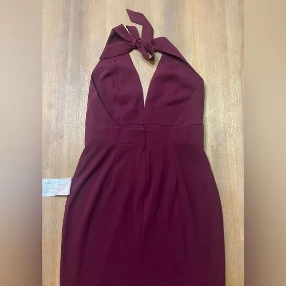 Dress the Population Vanessa Dress in Burgundy Size Medium