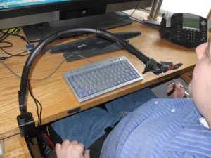 Dual Bite Switches on 26'' 3rd Arm Flex Mount with C-Clamp Base