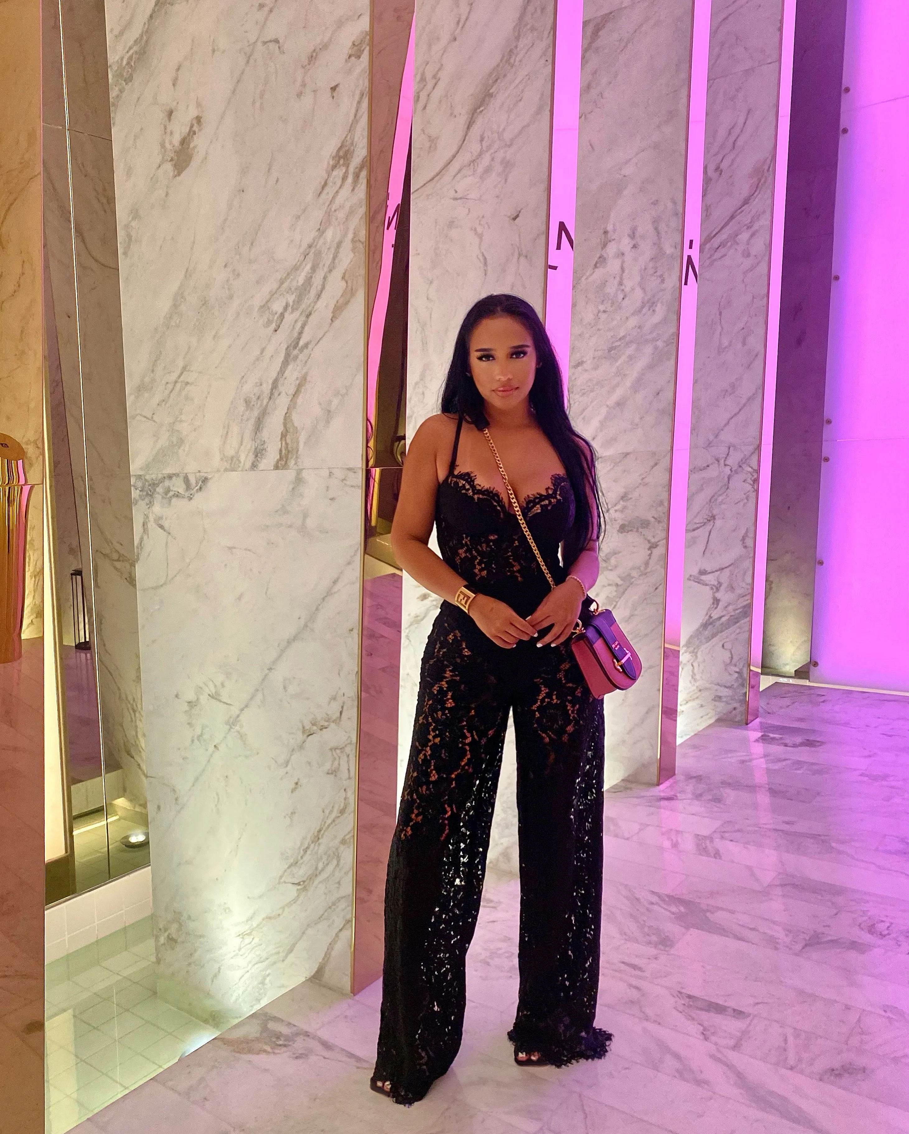 Dubai Black Lace Jumpsuit