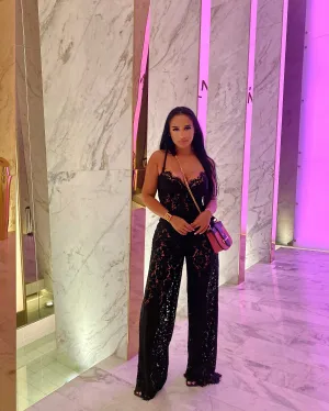 Dubai Black Lace Jumpsuit