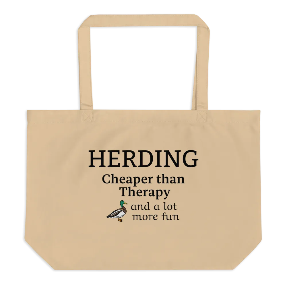 Duck Herding Cheaper than Therapy X-Large Tote/Shopping Bag