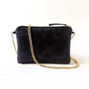 Dulce Clutch & Strap Bag - Black Confetti