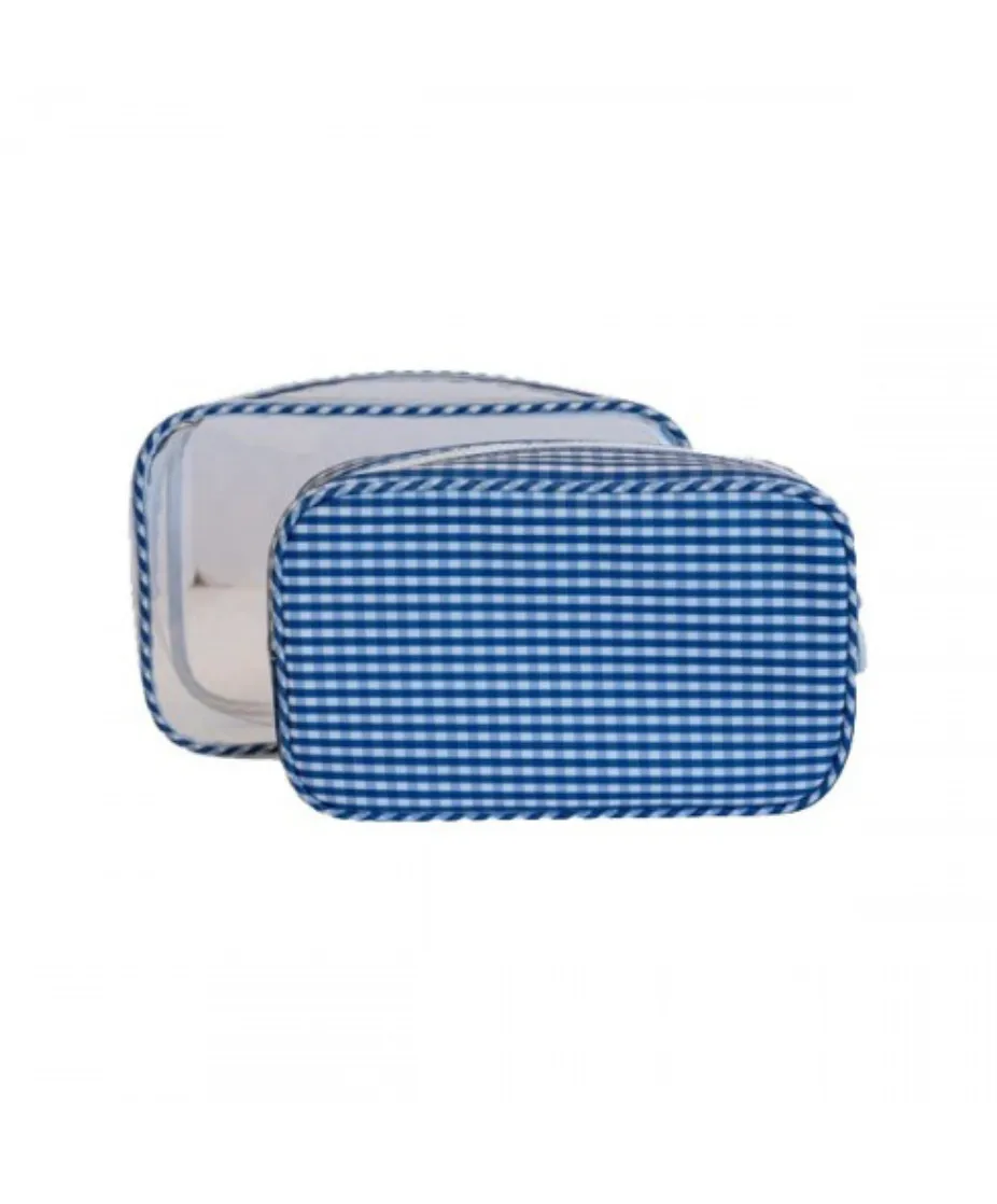 Duo Clear Gingham Cosmetic Pouches