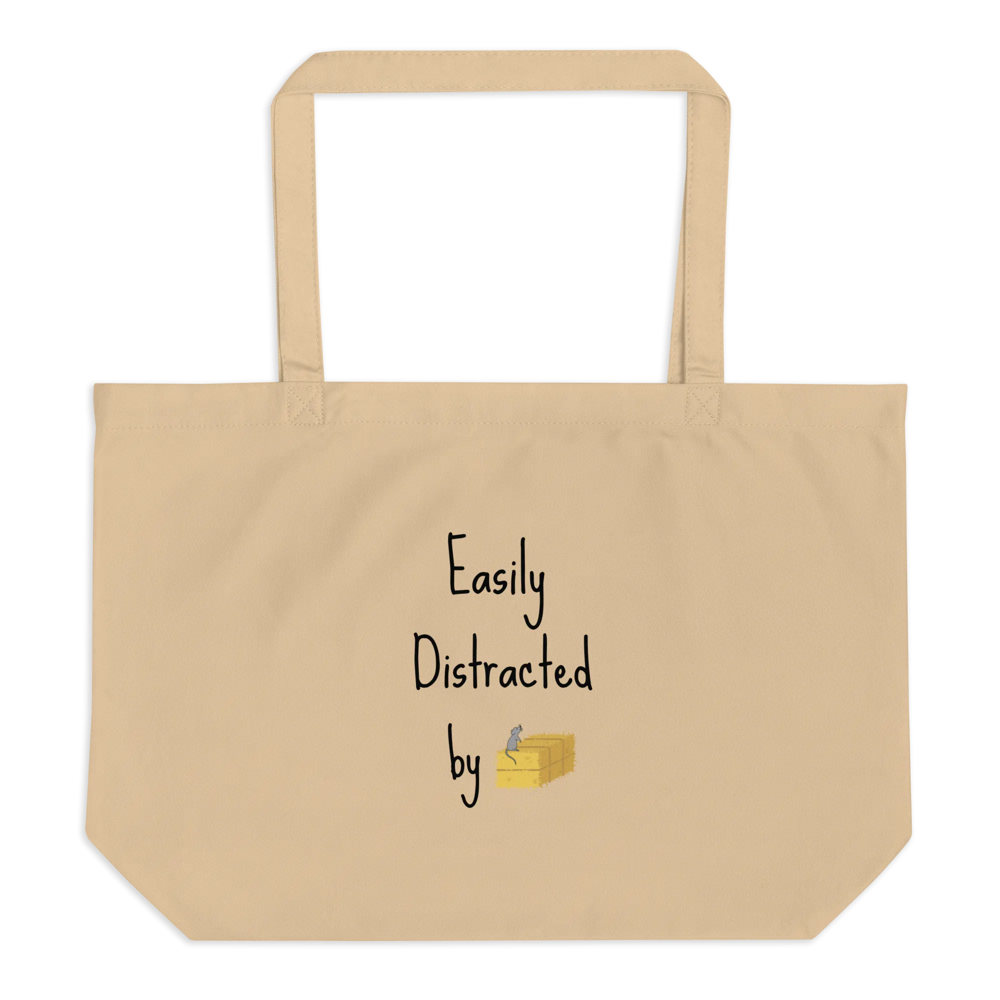 Easily Distracted by Barn Hunt X-Large Tote/ Shopping Bags