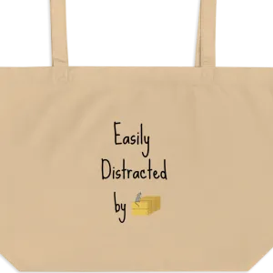 Easily Distracted by Barn Hunt X-Large Tote/ Shopping Bags