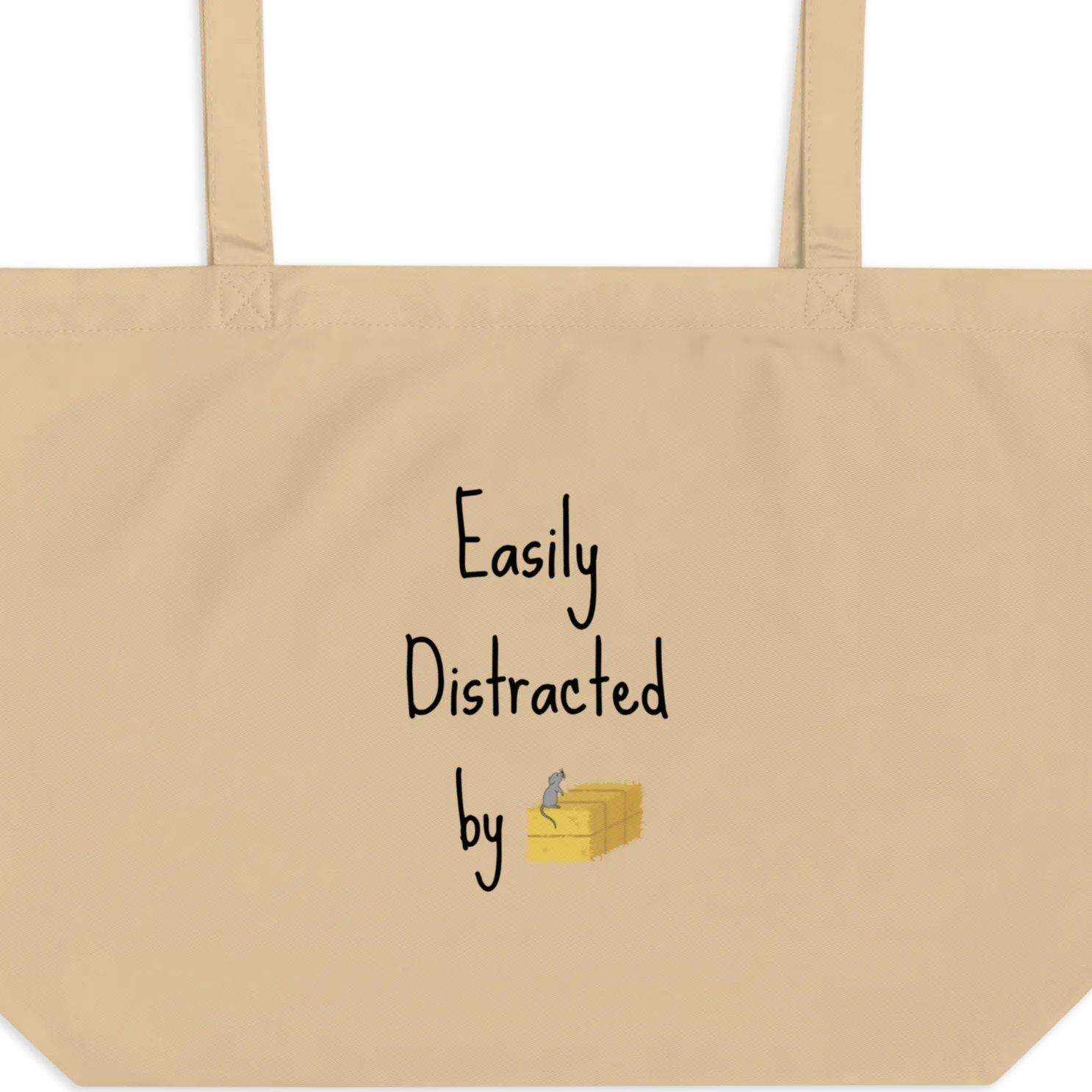 Easily Distracted by Barn Hunt X-Large Tote/ Shopping Bags