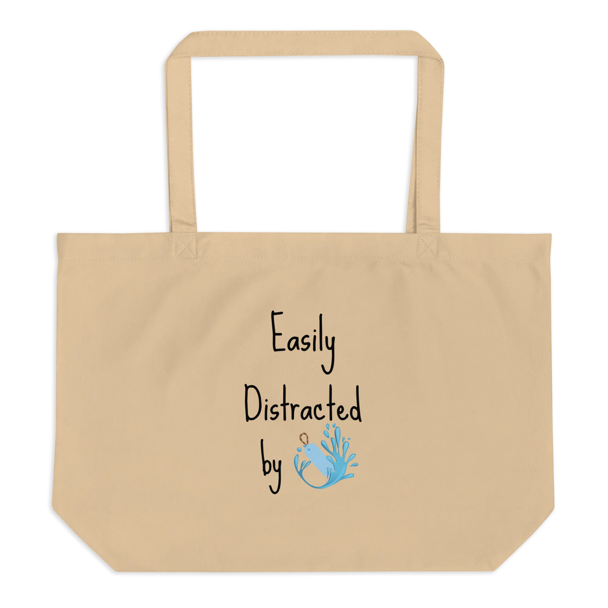 Easily Distracted by Dock Diving X-Large Tote/ Shopping Bag