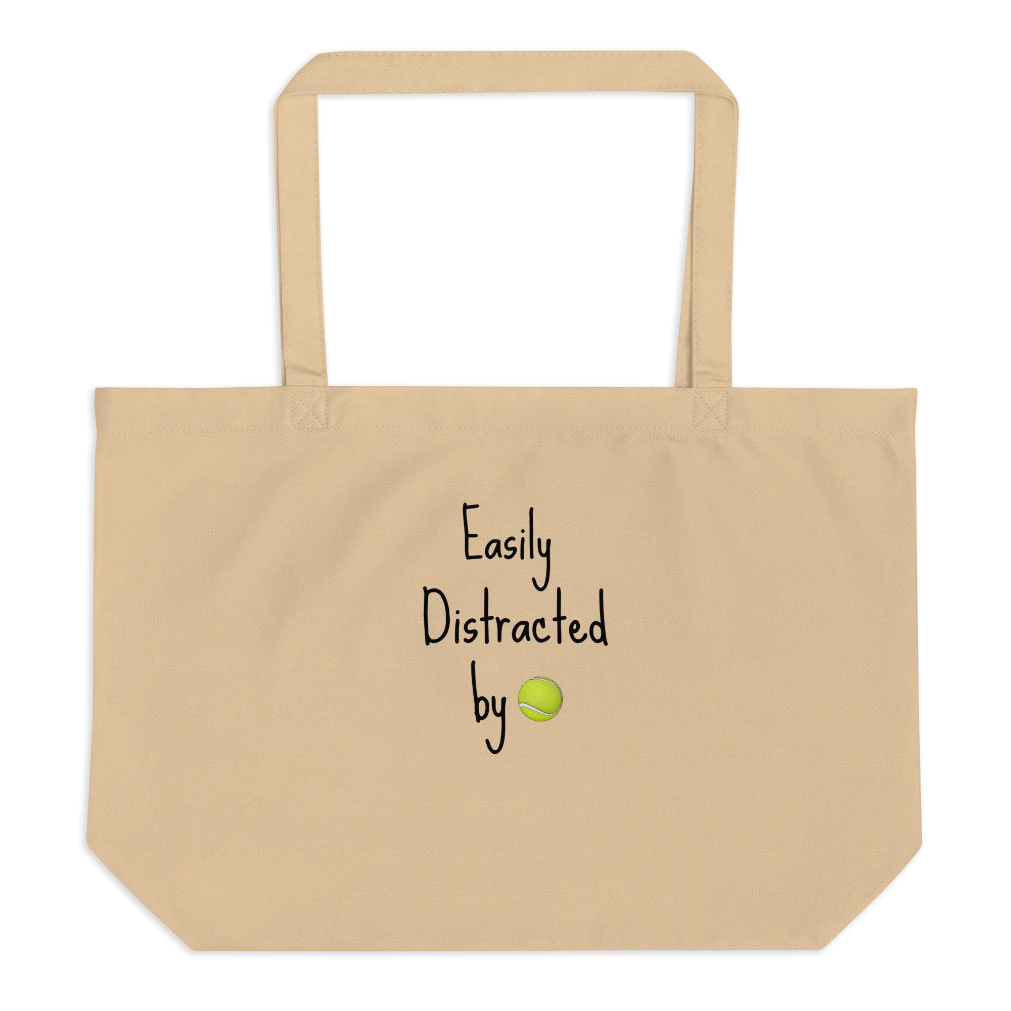 Easily Distracted by Flyball/ Tennis Balls X-Large Tote/ Shopping Bags