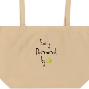 Easily Distracted by Flyball/ Tennis Balls X-Large Tote/ Shopping Bags