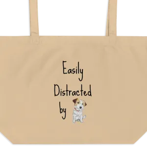 Easily Distracted by Russell Terriers X-Large Tote/ Shopping Bags