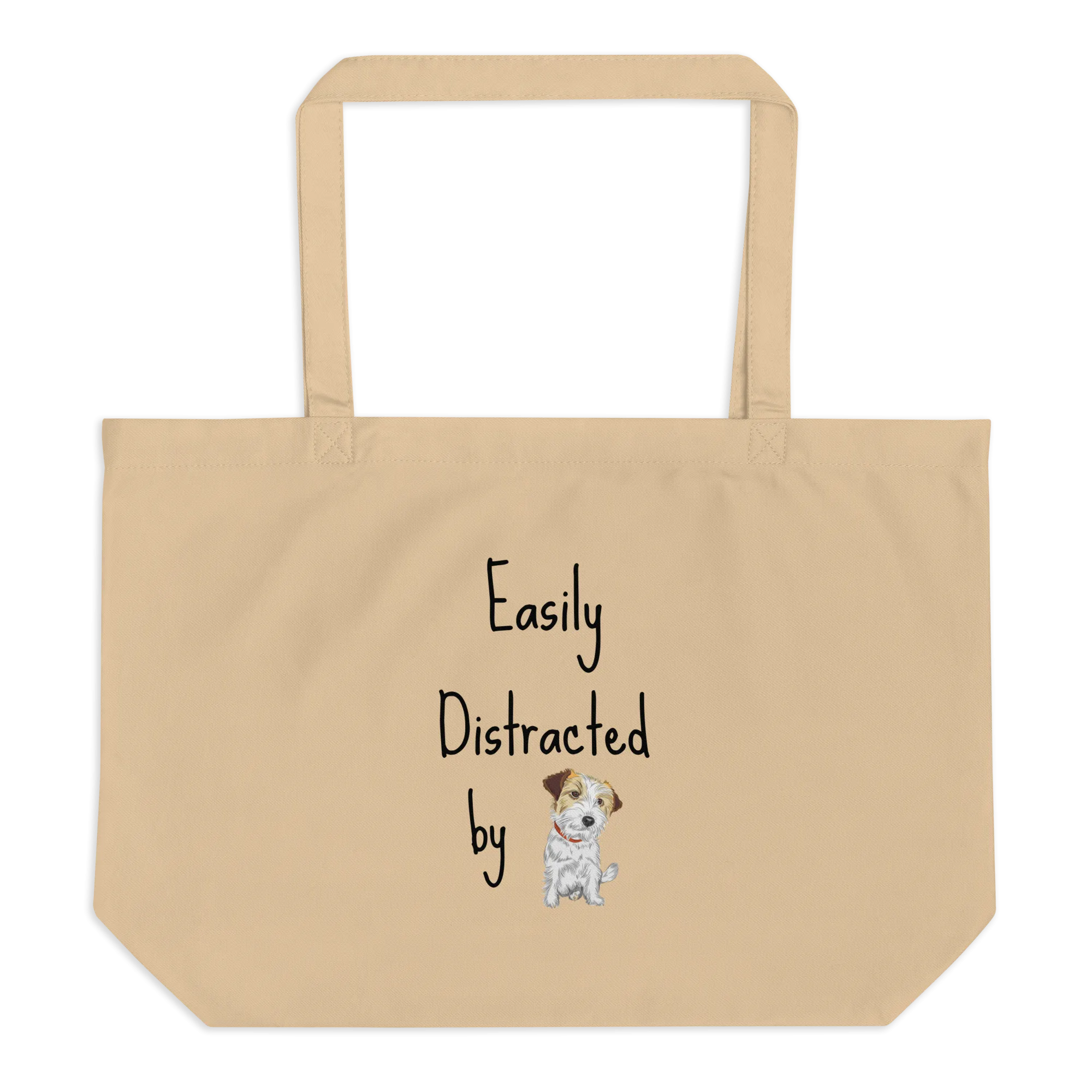 Easily Distracted by Russell Terriers X-Large Tote/ Shopping Bags