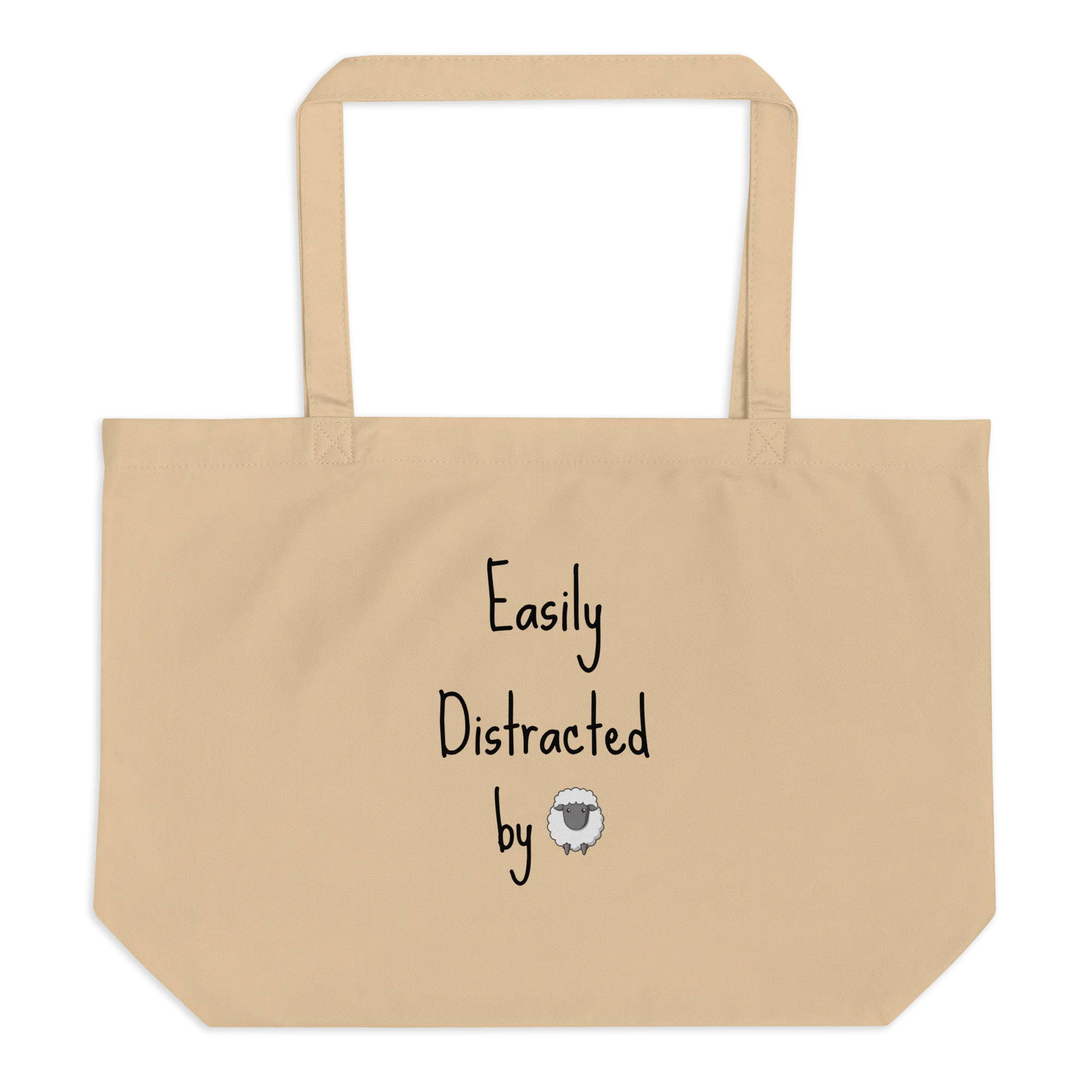 Easily Distracted by Sheep Herding X-Large Tote/ Shopping Bags