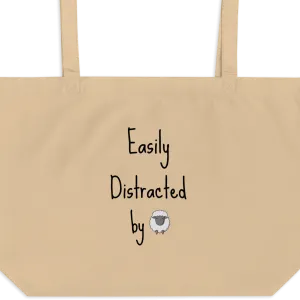 Easily Distracted by Sheep Herding X-Large Tote/ Shopping Bags