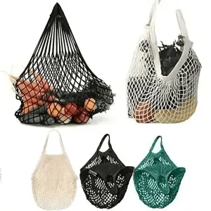 Eco-Friendly Recycled Cotton Reusable Shopping String Tote Bag