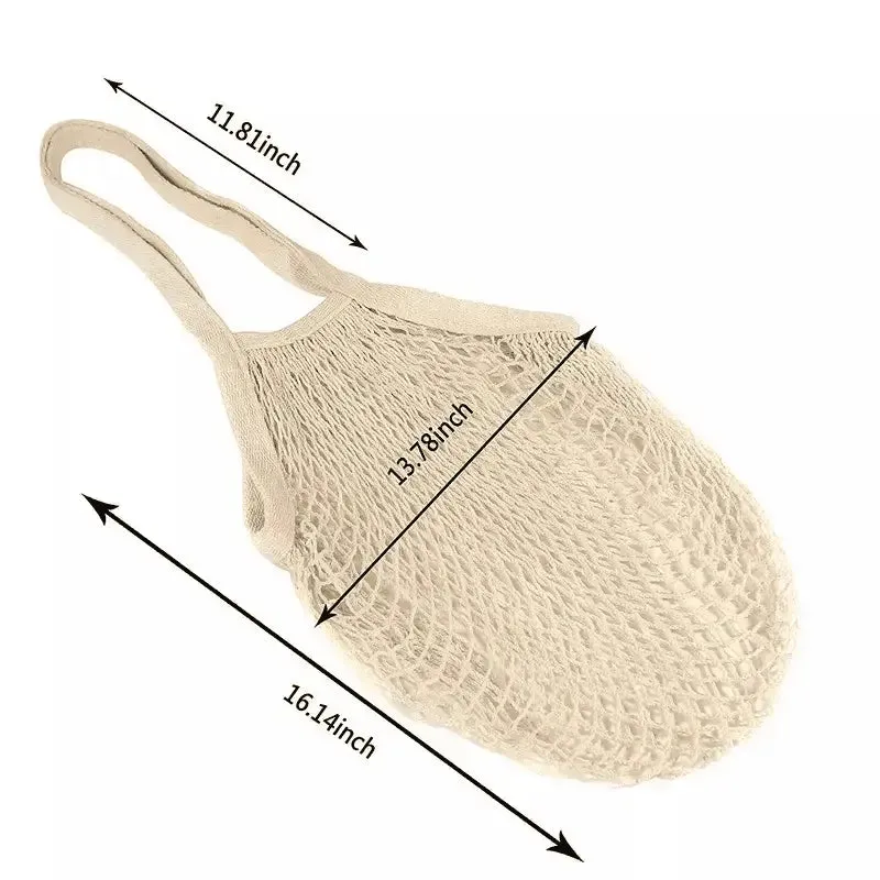 Eco-Friendly Recycled Cotton Reusable Shopping String Tote Bag