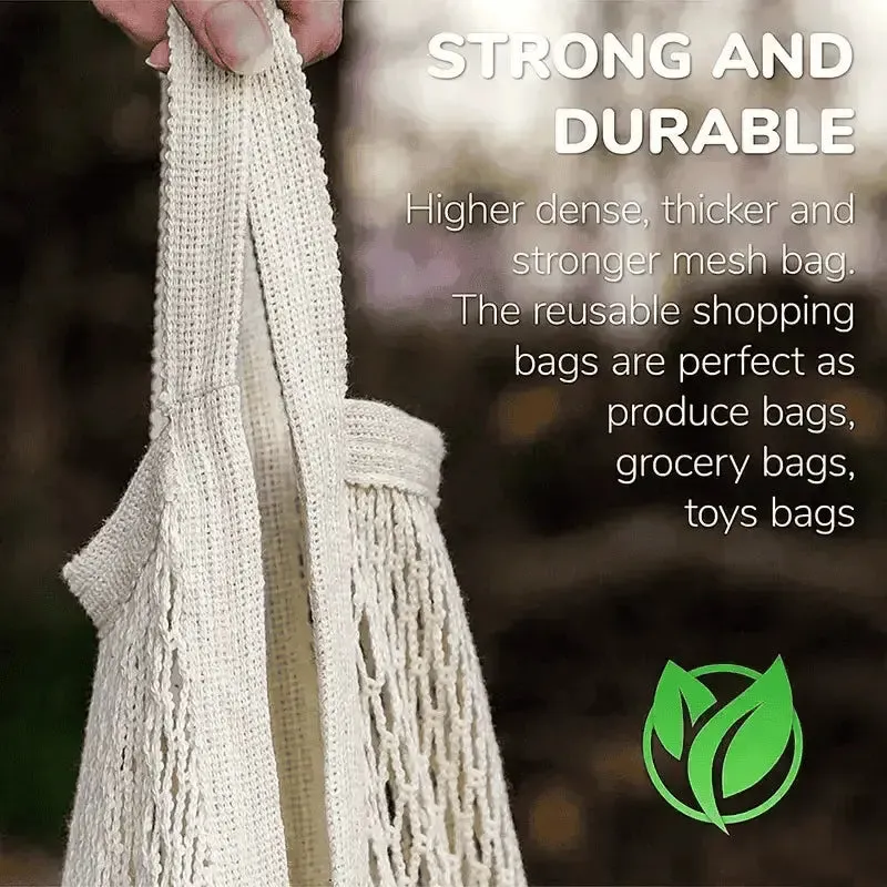 Eco-Friendly Recycled Cotton Reusable Shopping String Tote Bag
