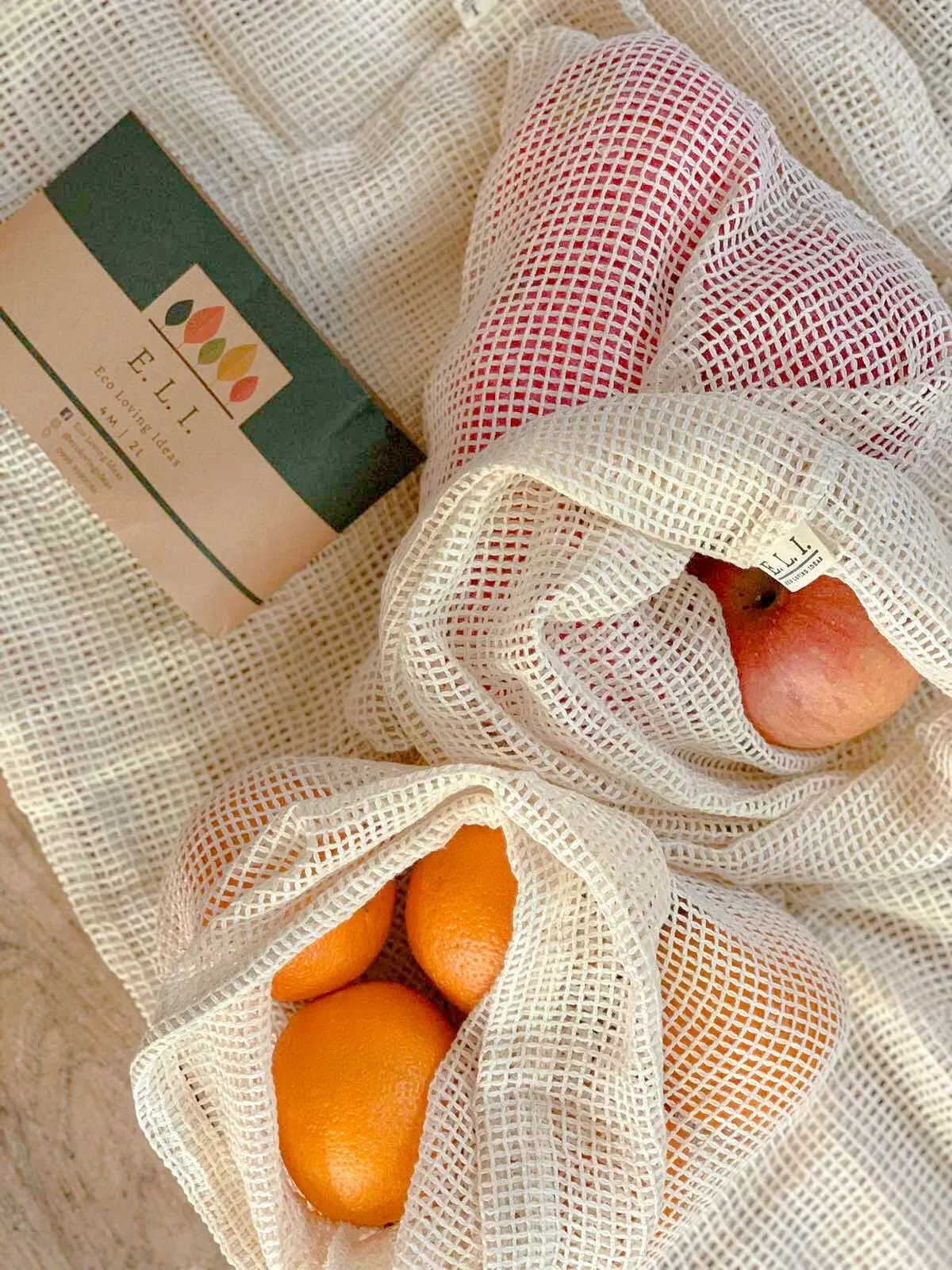 Eco-Loving Ideas Cotton Mesh Produce Bags